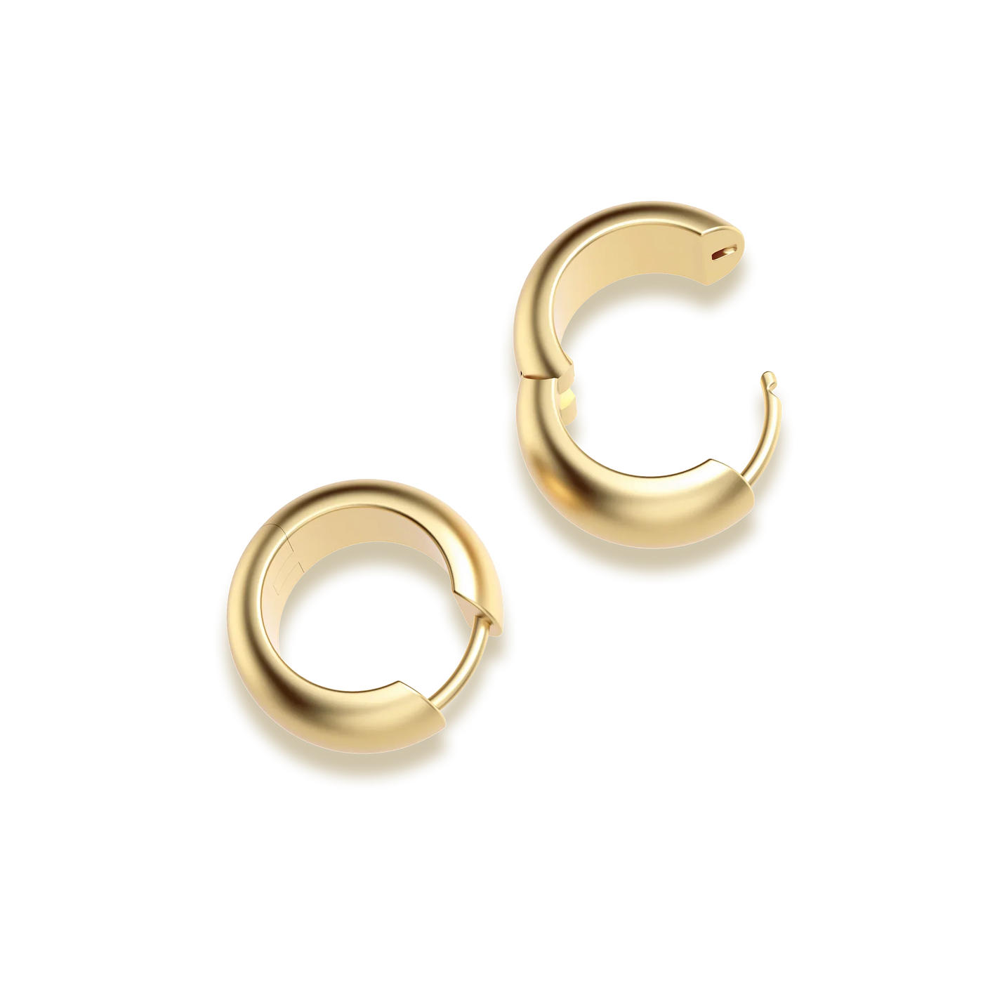 Boucles d'oreilles créoles moyennes épaisses