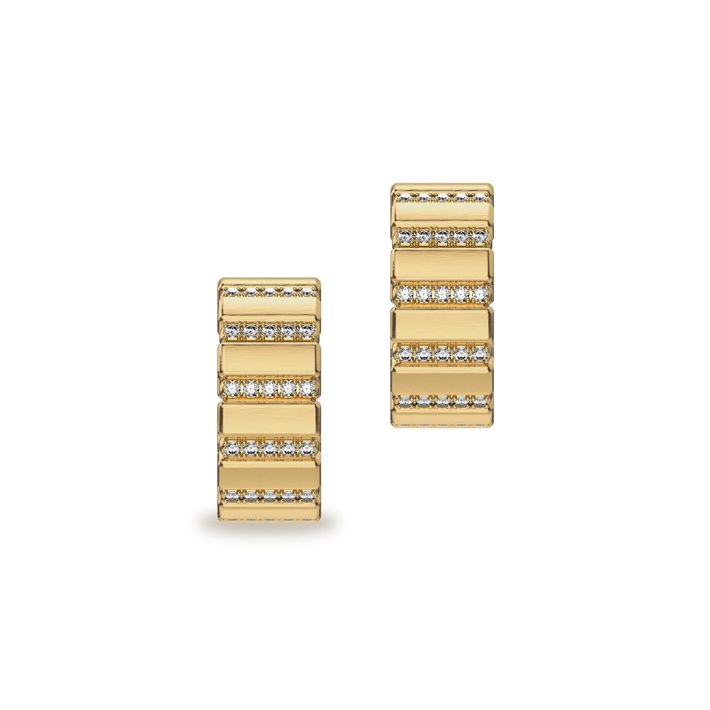 Boucles d'oreilles créoles en diamant 'Parthènope'