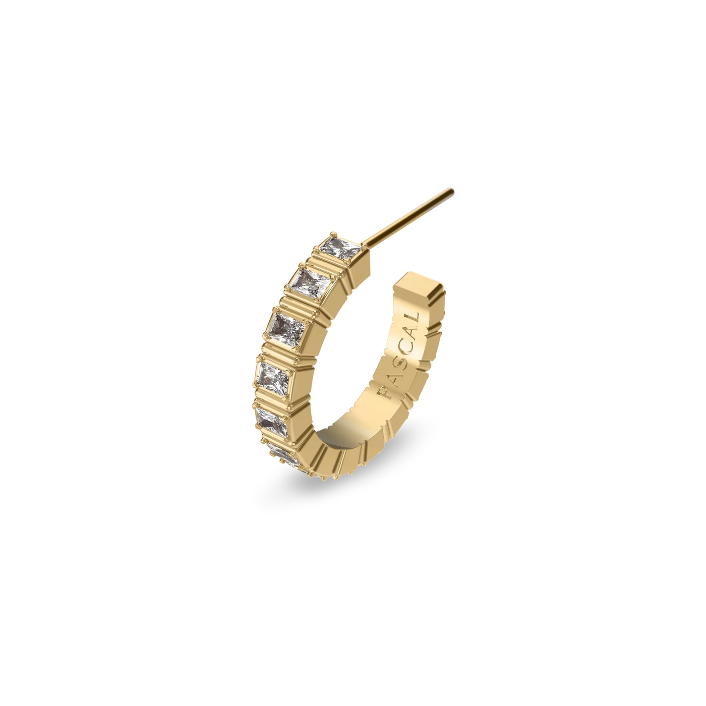 Pendientes de aro con piedra preciosa 'Parthènope'