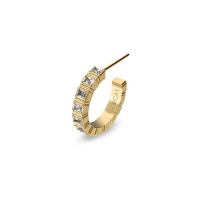 Pendientes de aro con piedra preciosa 'Parthènope'