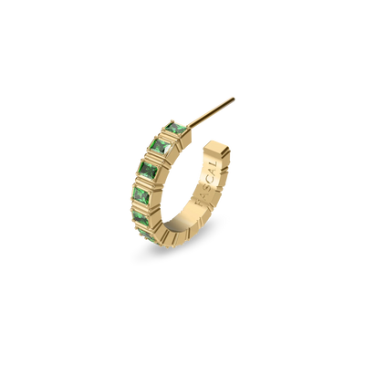 Pendientes de aro con piedra preciosa 'Parthènope'