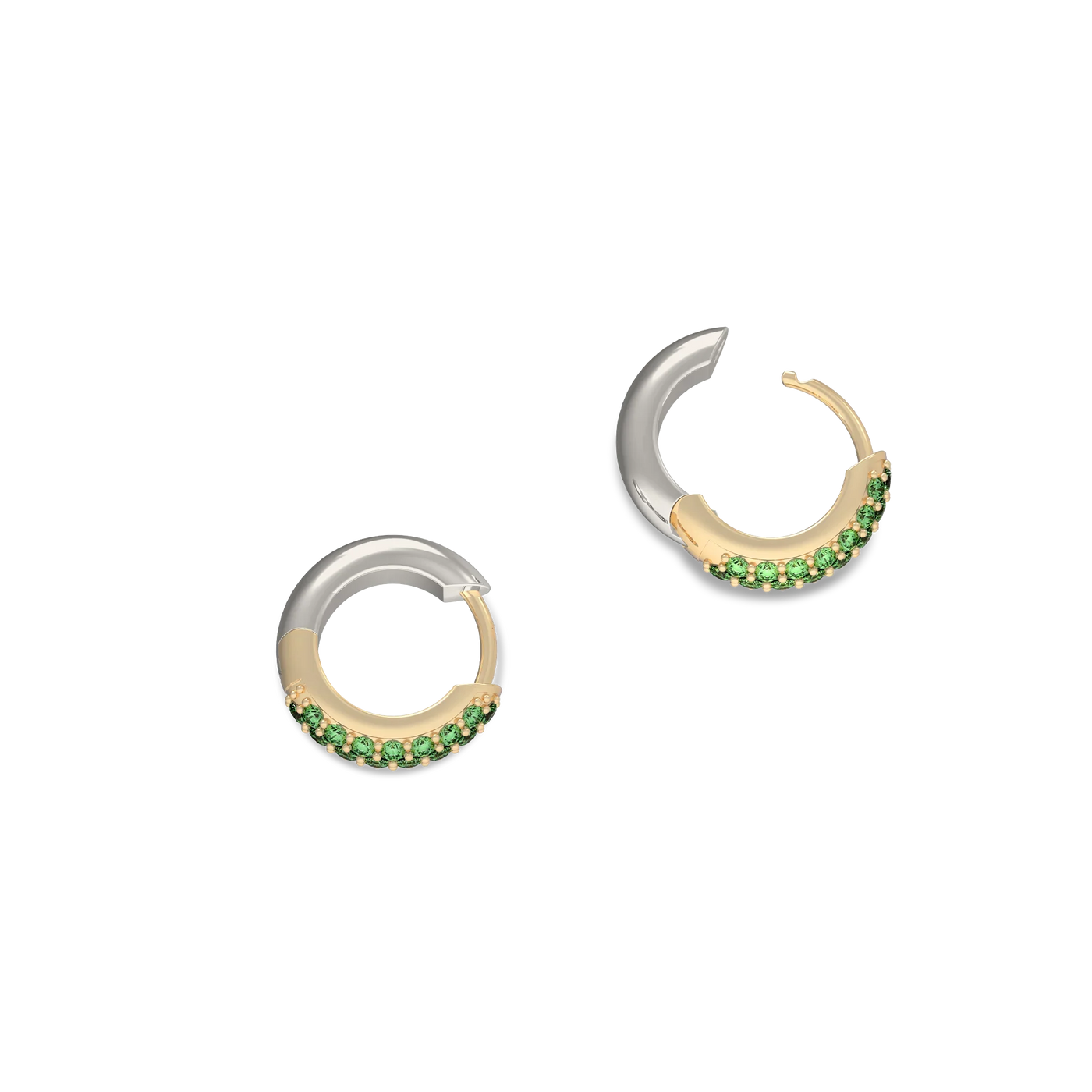 Doppelseitige Gemischte Edelstein-Creolen