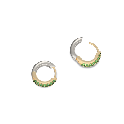 Doppelseitige Gemischte Edelstein-Creolen