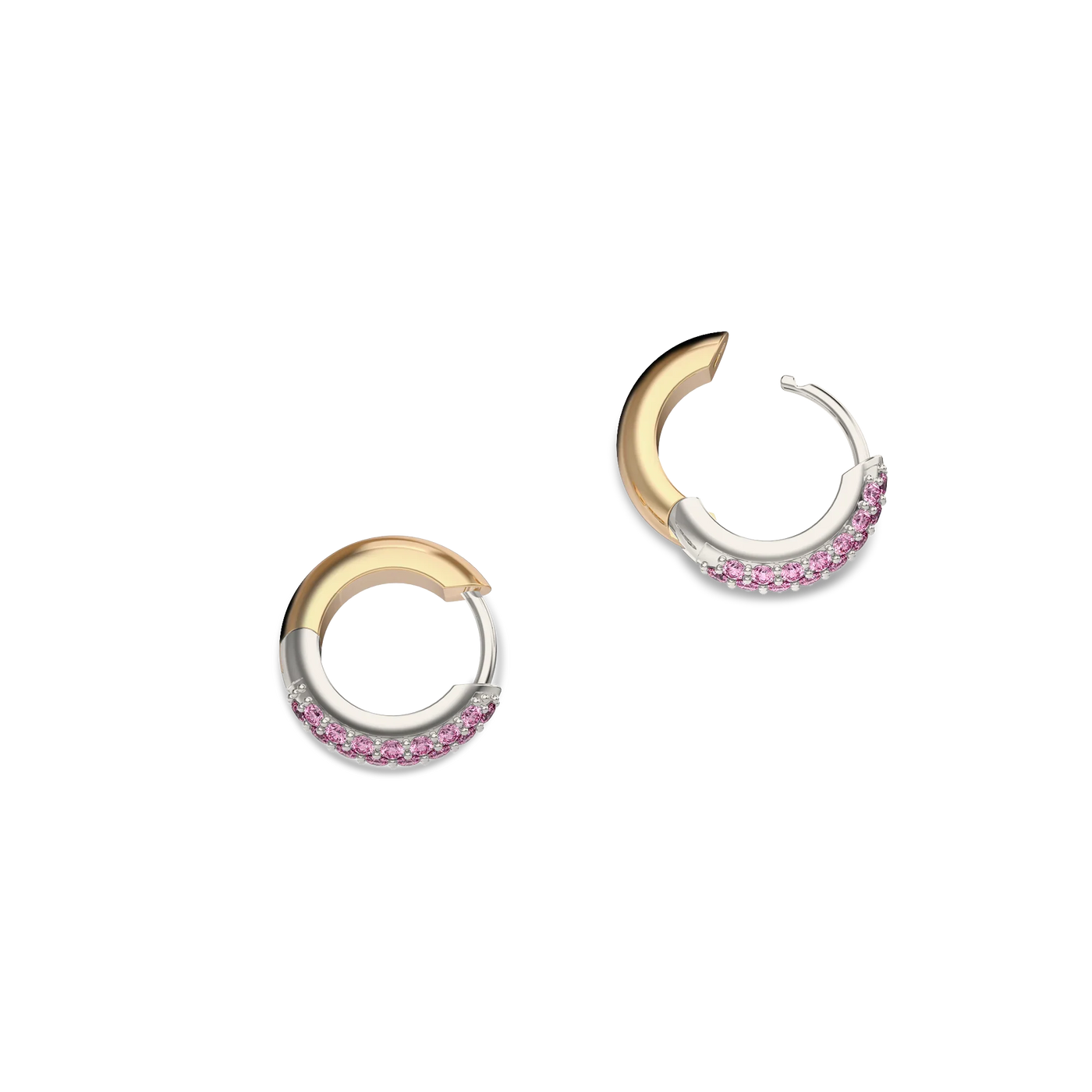 Doppelseitige Gemischte Edelstein-Creolen