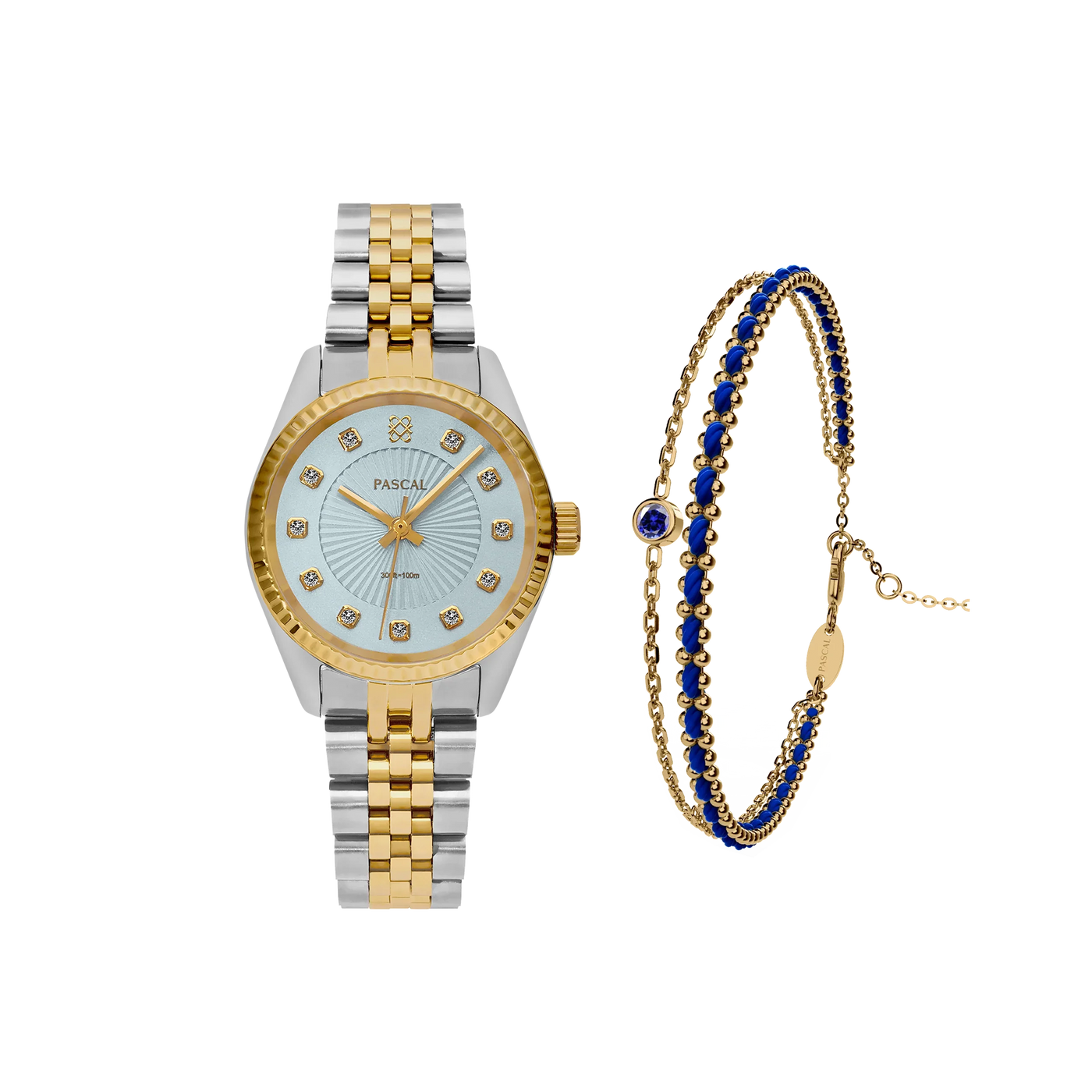 Set de regalo de reloj clásico atemporal con diamantes