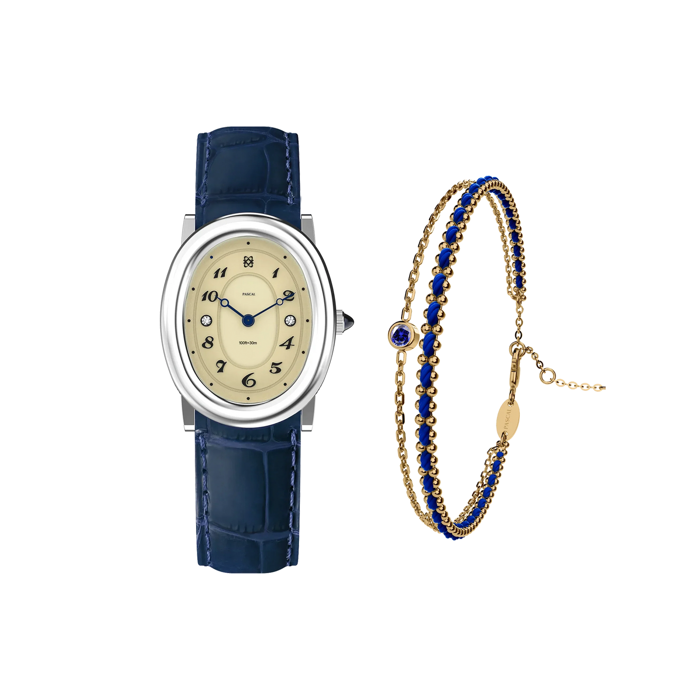 Oval Bubble Diamond Watch Gift Set