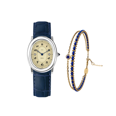 Oval Bubble Diamond Watch Gift Set