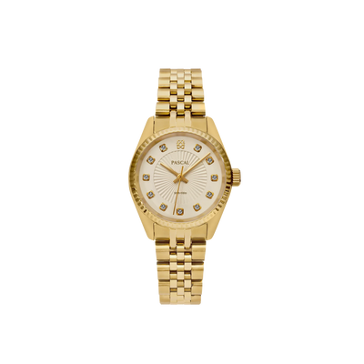 Zeitloses klassisches Diamant-Uhr-Geschenkset