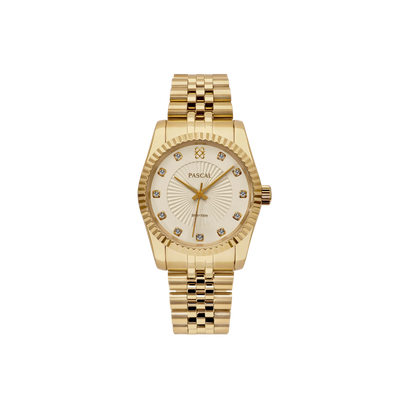 Zeitloses klassisches Diamant-Uhr-Geschenkset