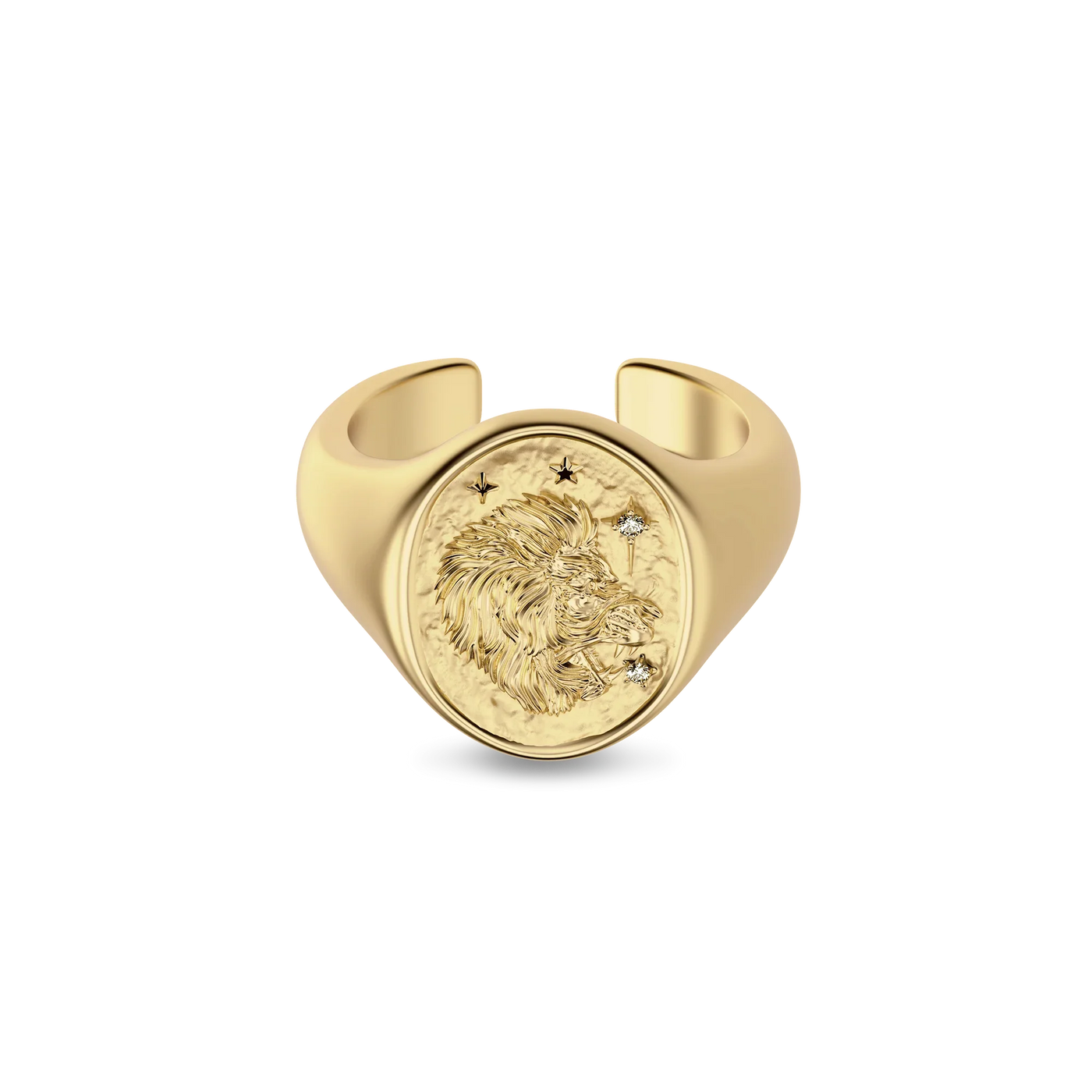 Anel de sinete 'Zodiac' com diamante, Sagitário