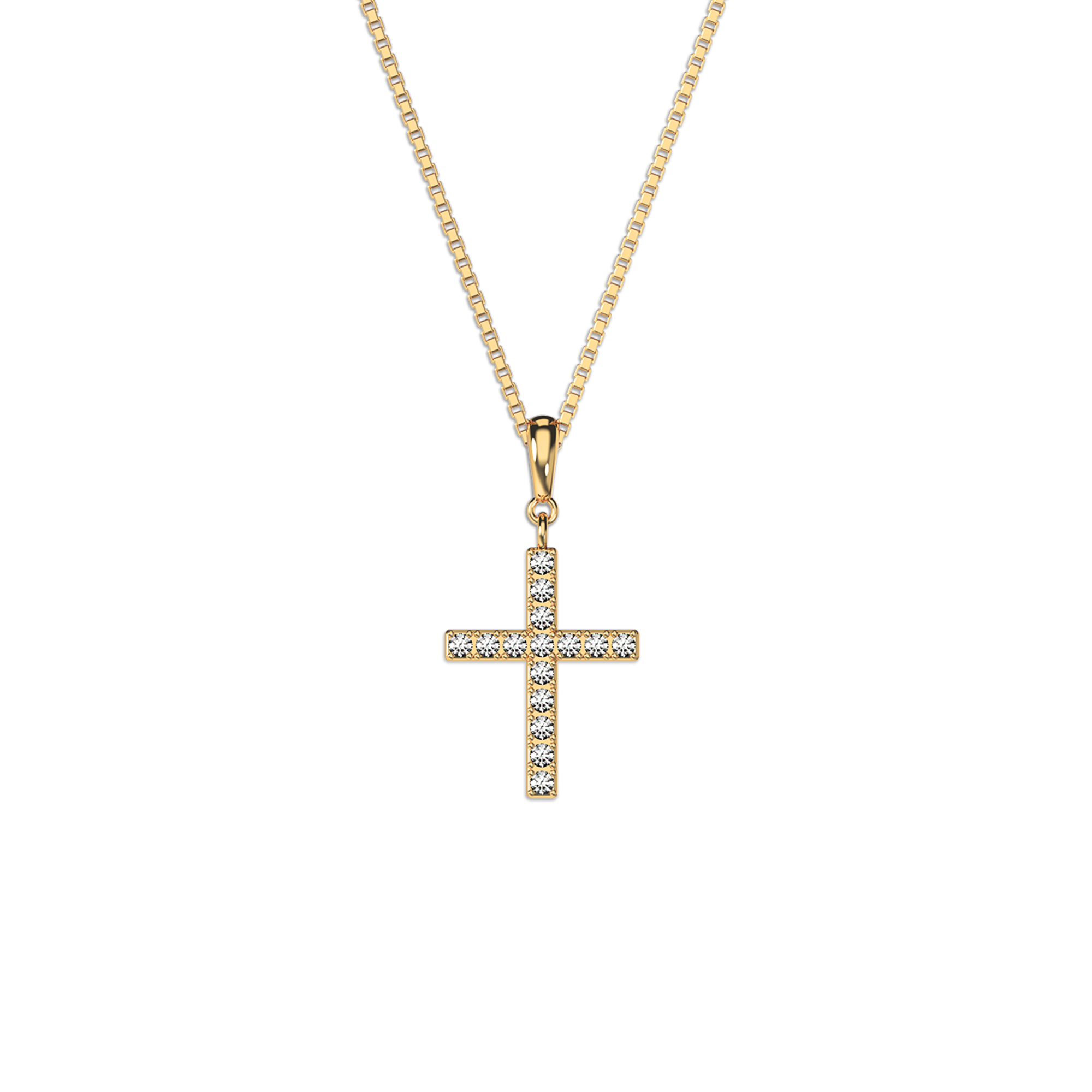 PASCAL | SPARKLING DIAMOND CROSS PENDANT