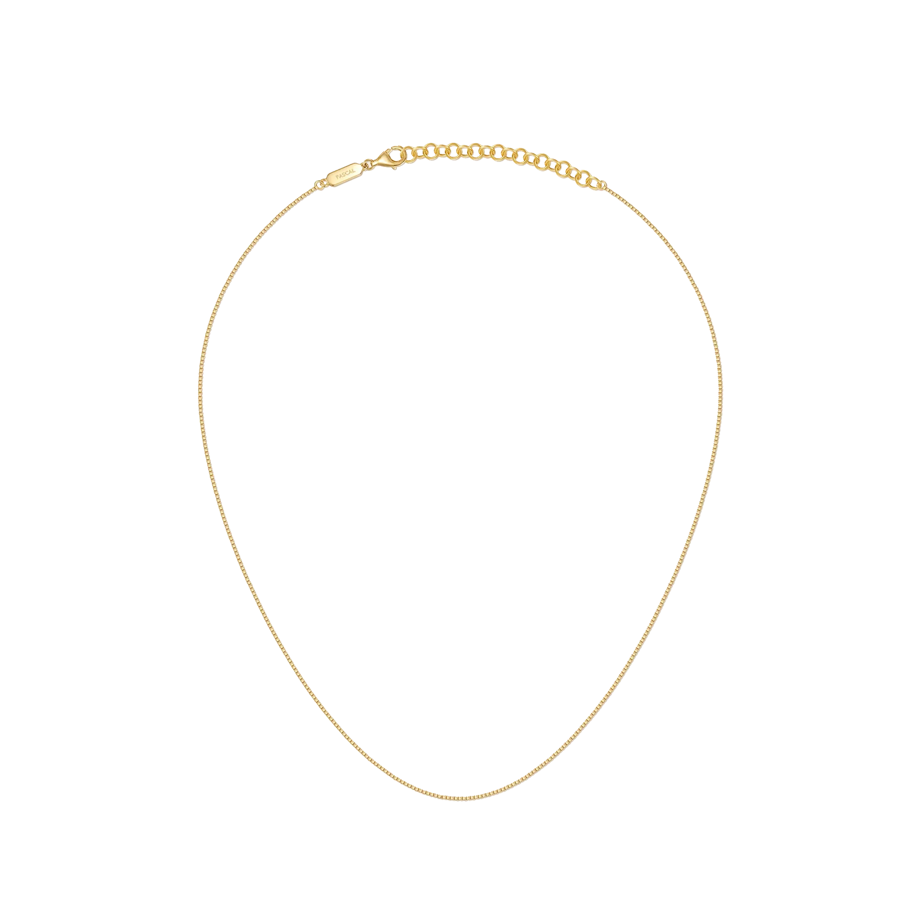 Box Chain, 0.8mm - PASCAL#color_18k-yellow-gold-vermeil