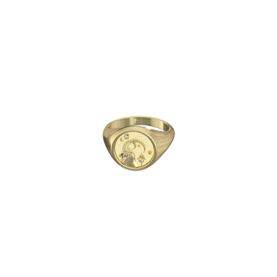 Capricorn Small Signet Ring