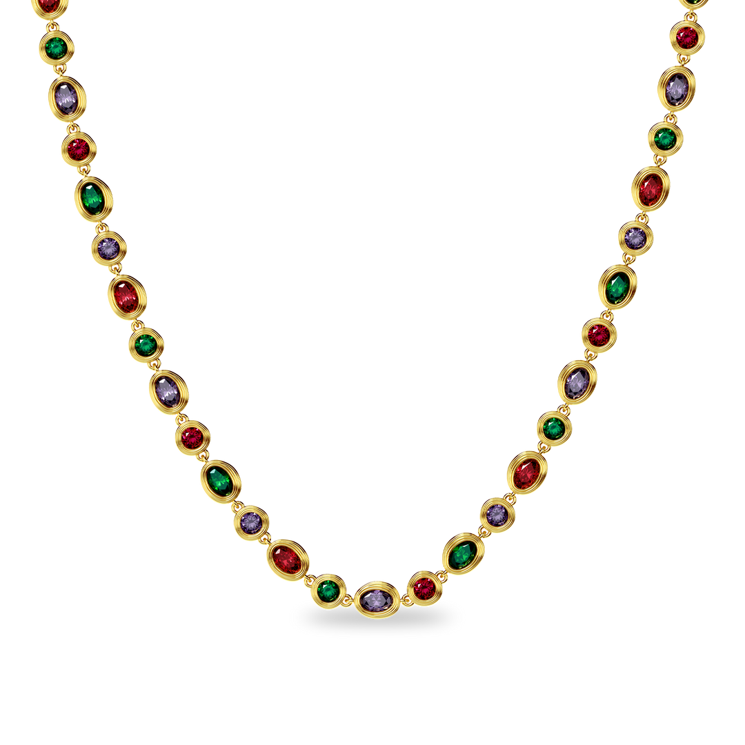 Catena Multi Color Gemstone Necklace | PASCAL