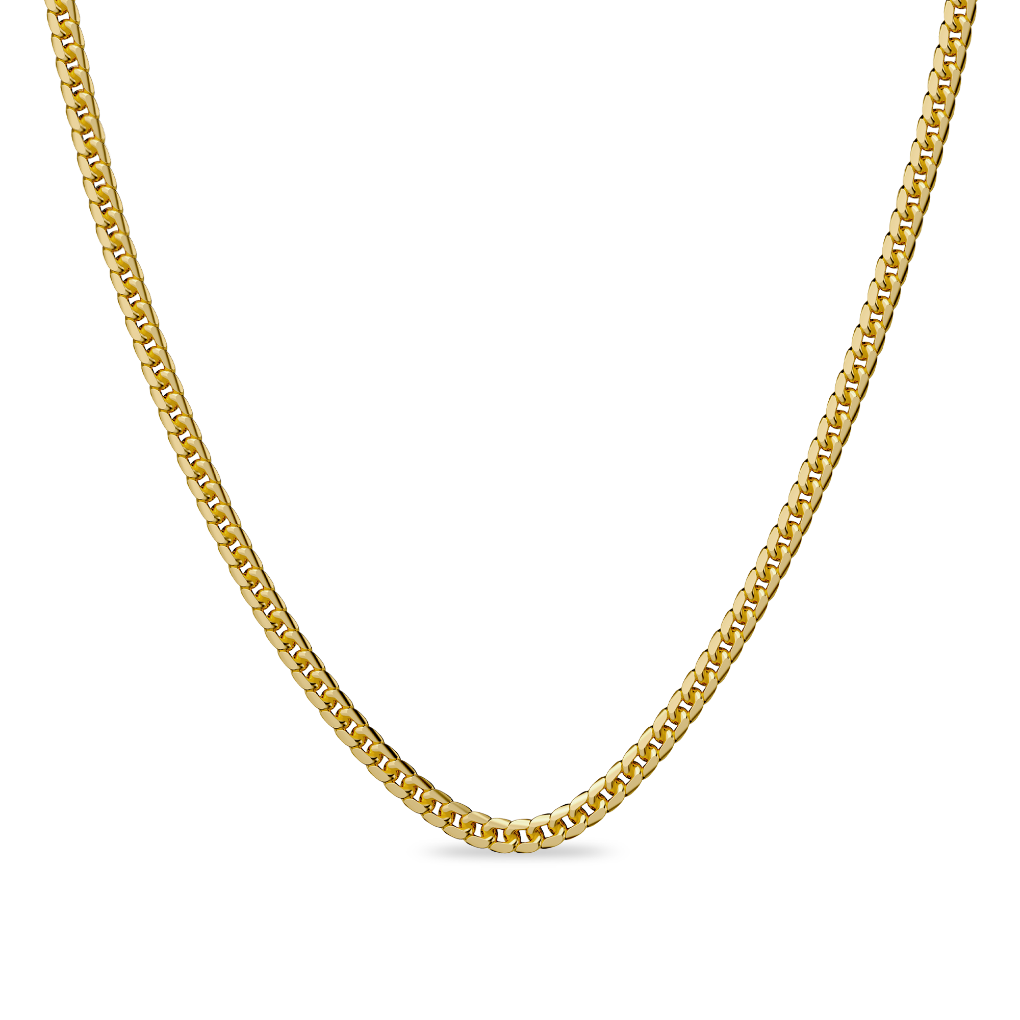 Classic Cuban Chain, 4mm - PASCAL#color_18k-yellow-gold-plated