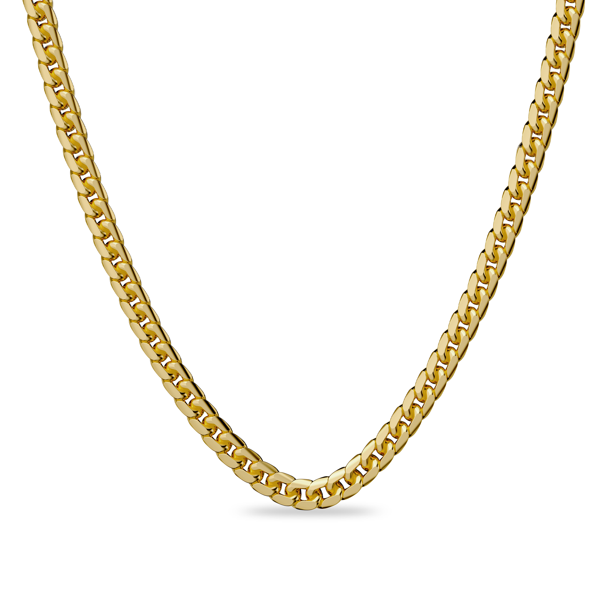 Classic Cuban Chain, 6mm - PASCAL#color_18k-yellow-gold-plated