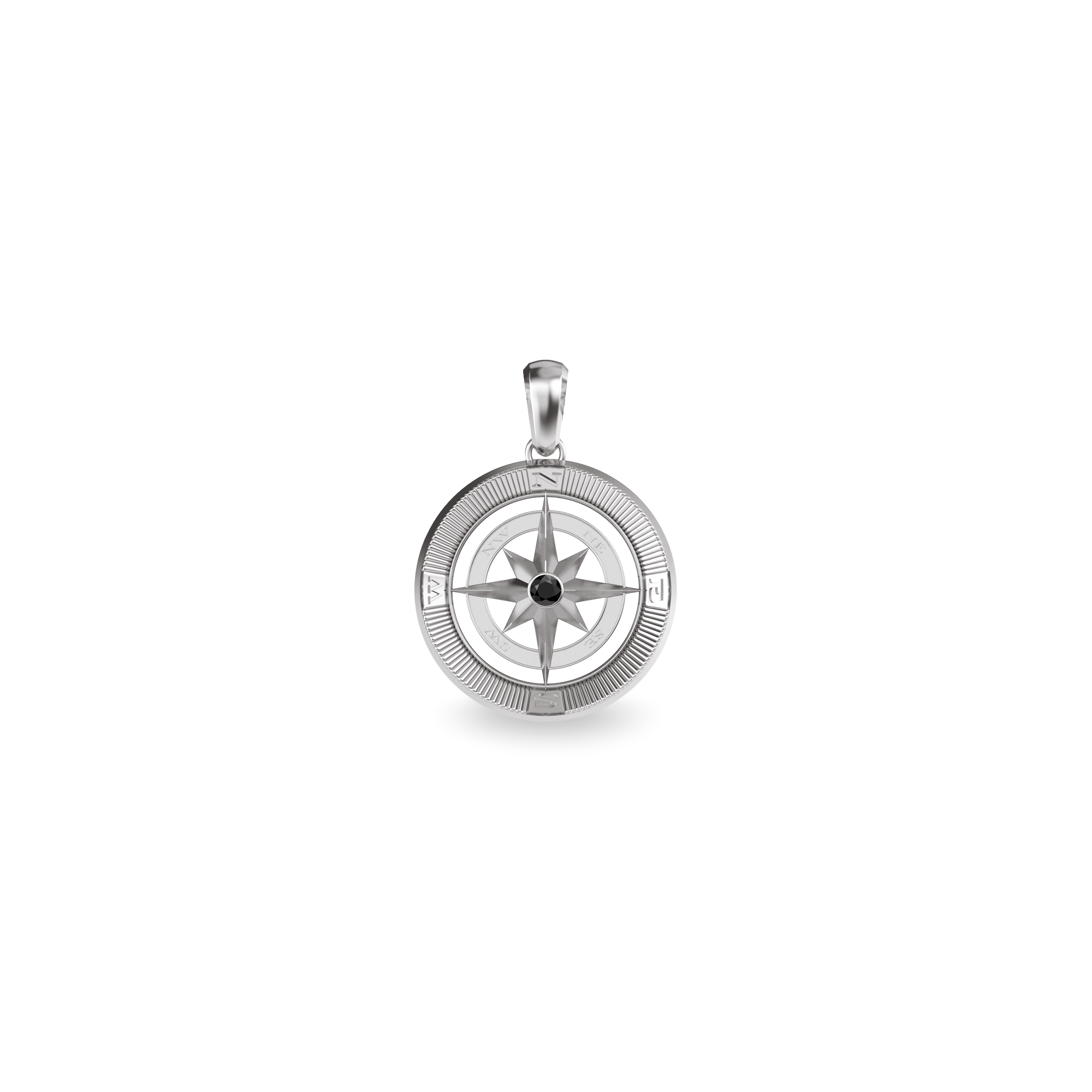 Compass Pendant, Black Diamond - PASCAL