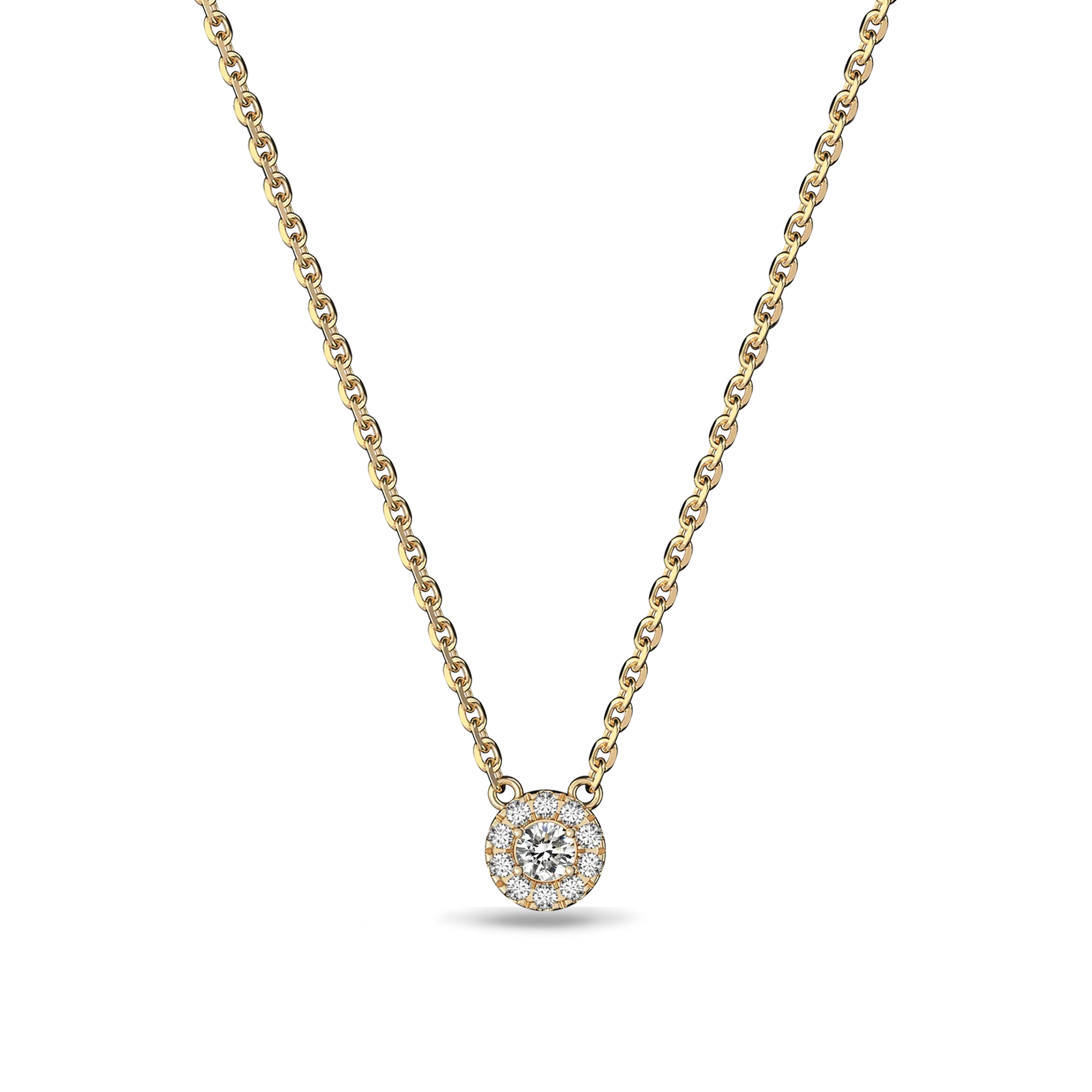 Halo Diamond Necklace - PASCAL