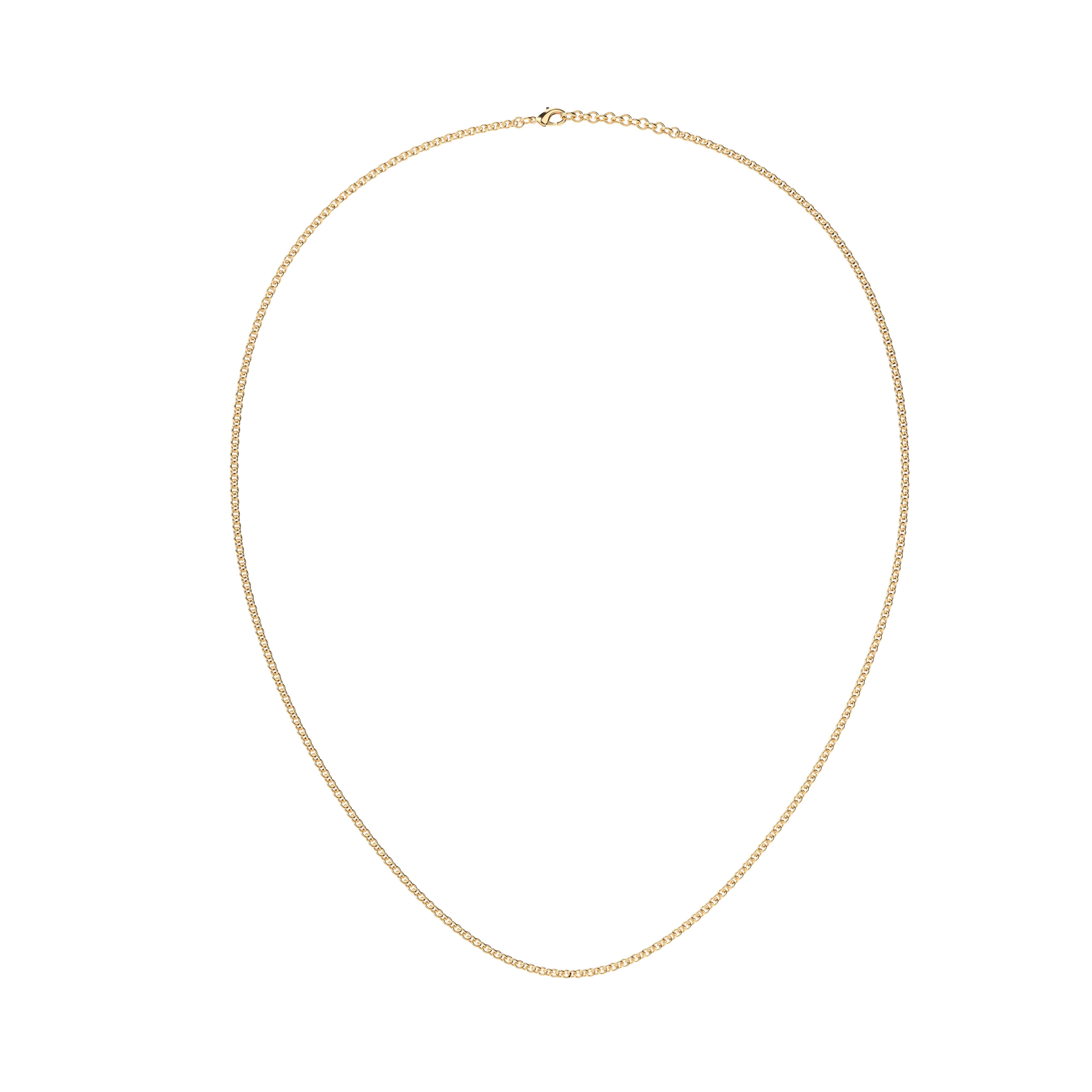 Hoop Chain, 2mm - PASCAL#color_18k-yellow-gold-vermeil