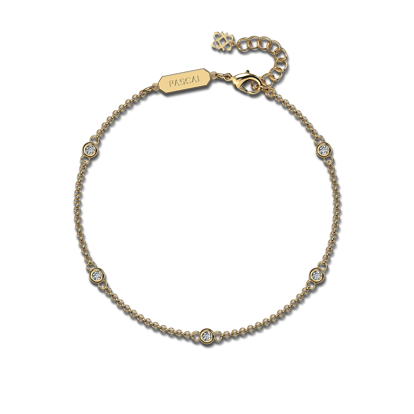 Bracelet diamant à lunette classique