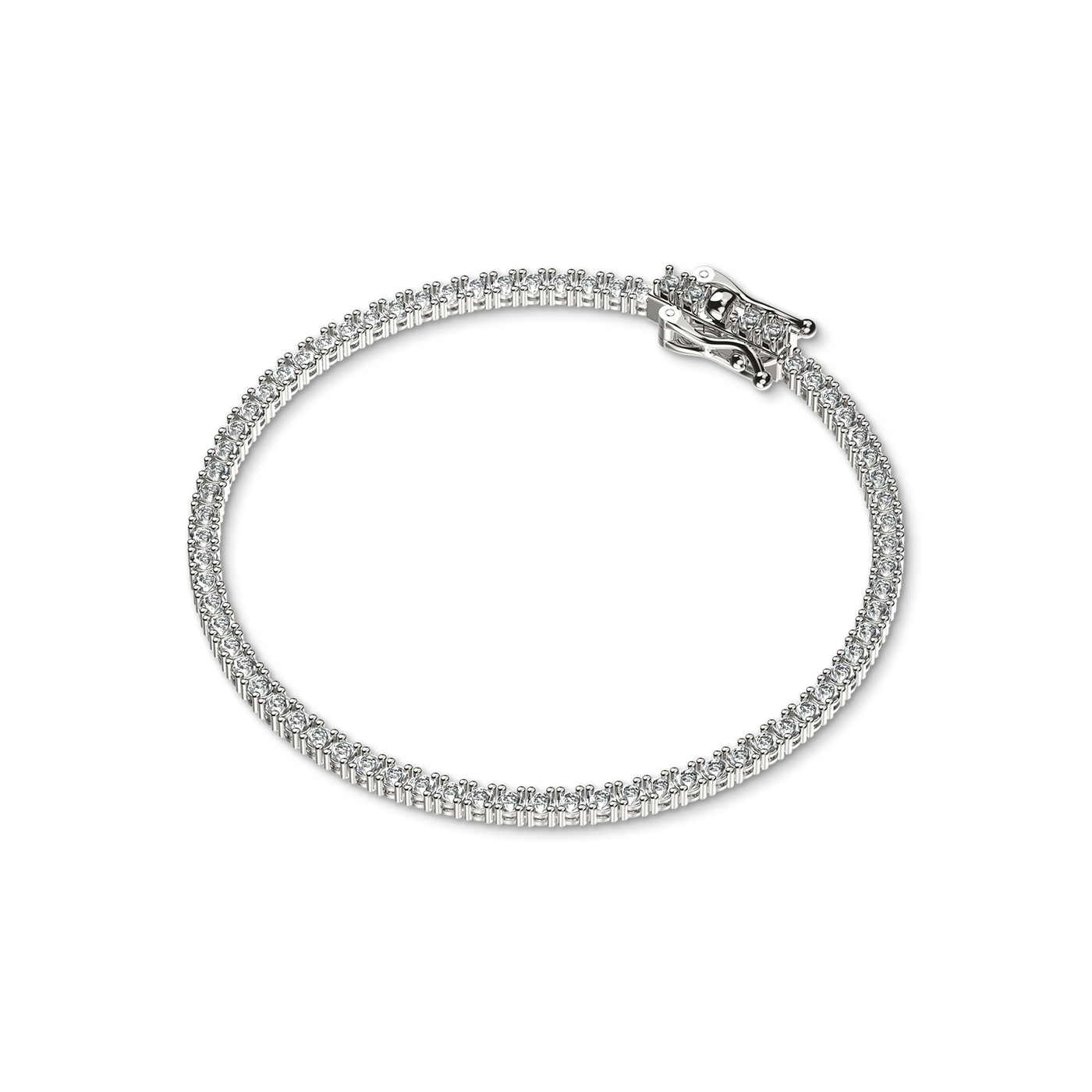 Bracelet tennis classique en diamant, 2 mm