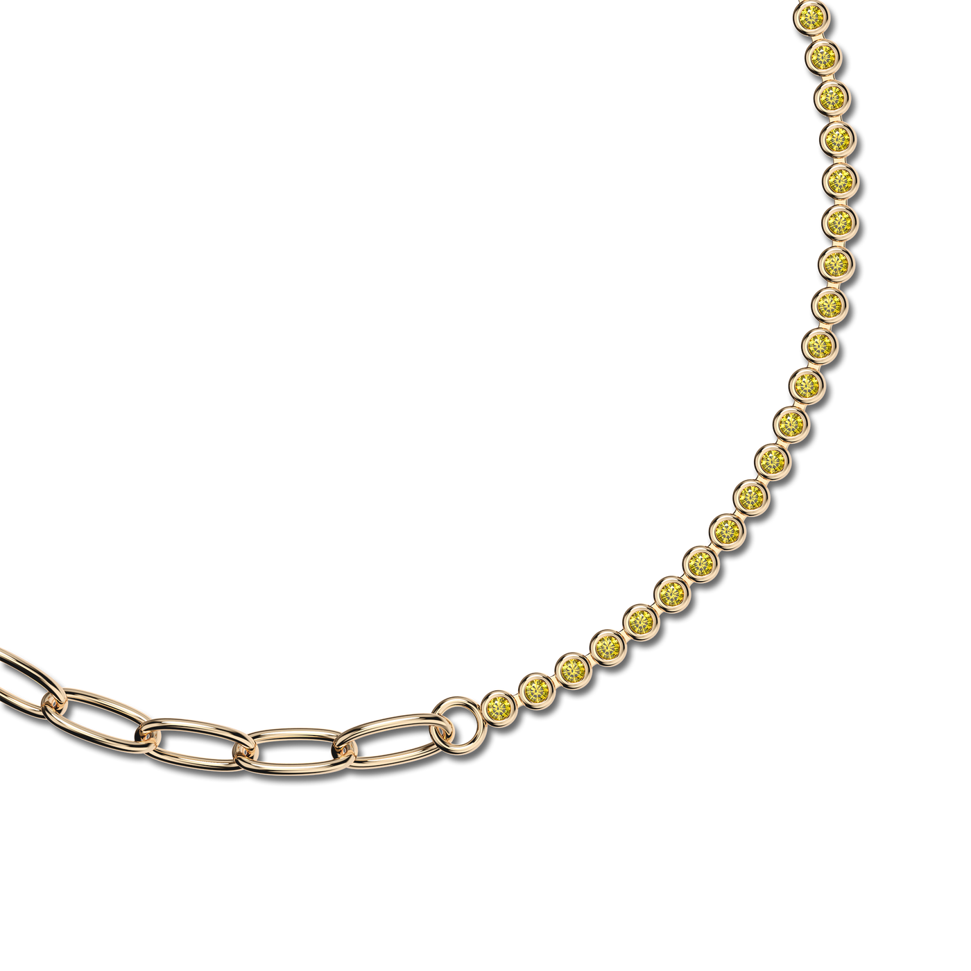 Fusion Diamond Tennis Chain Bracelet