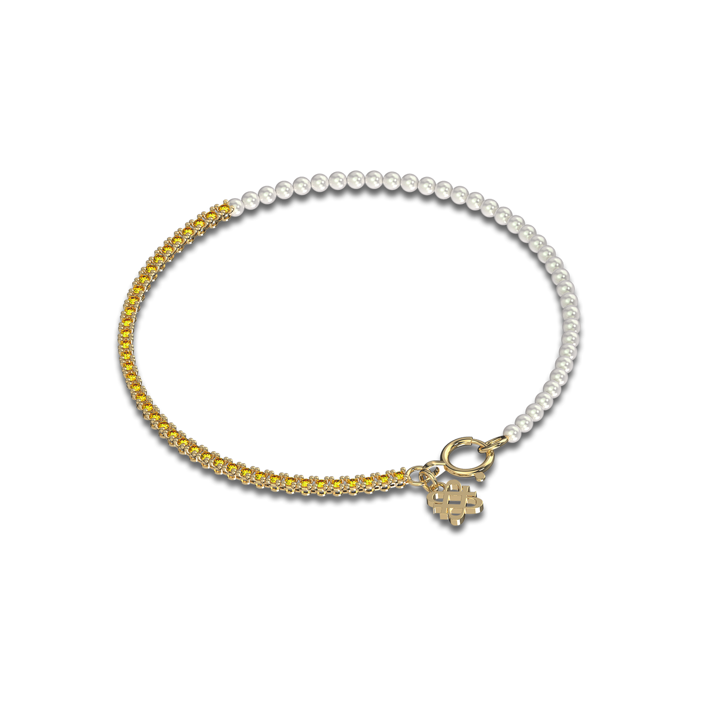Fusion Diamond Pearl Bracelet