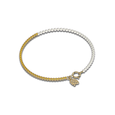 Fusion Diamond Pearl Bracelet
