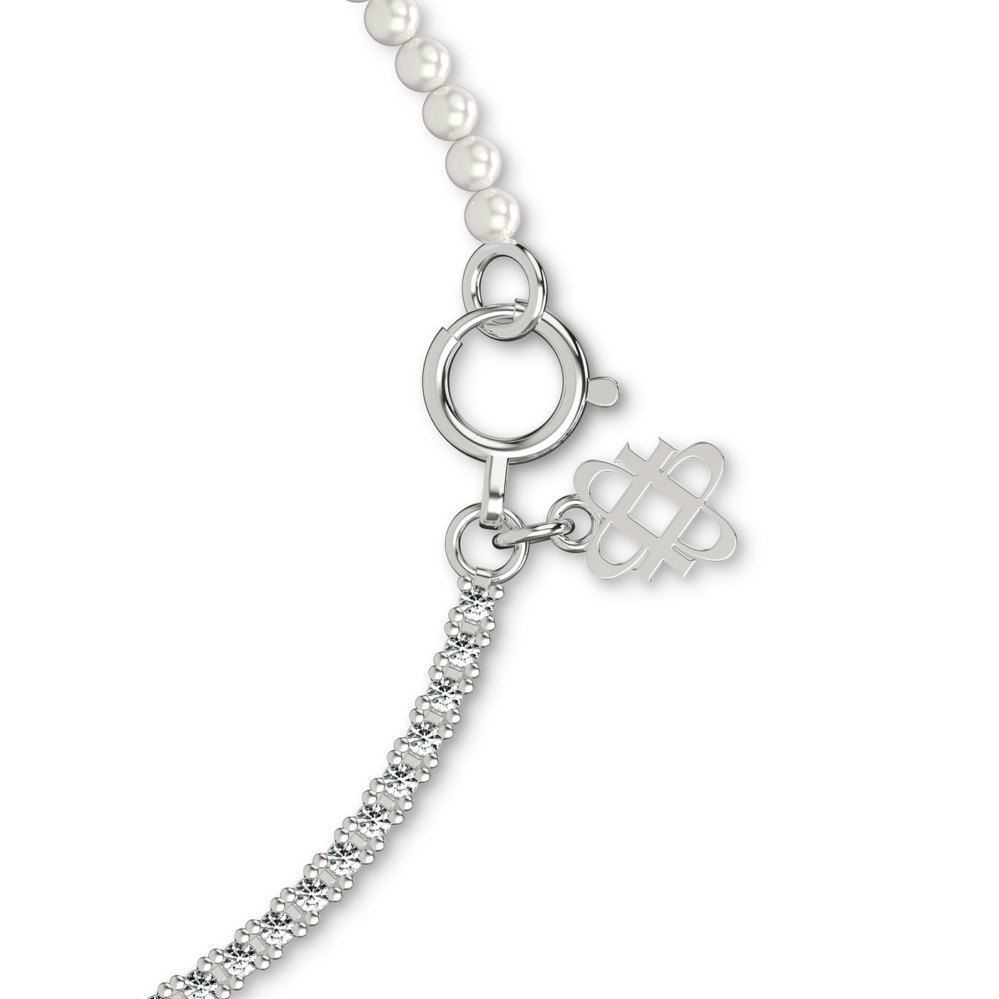 Fusion Diamant Perlen Armband