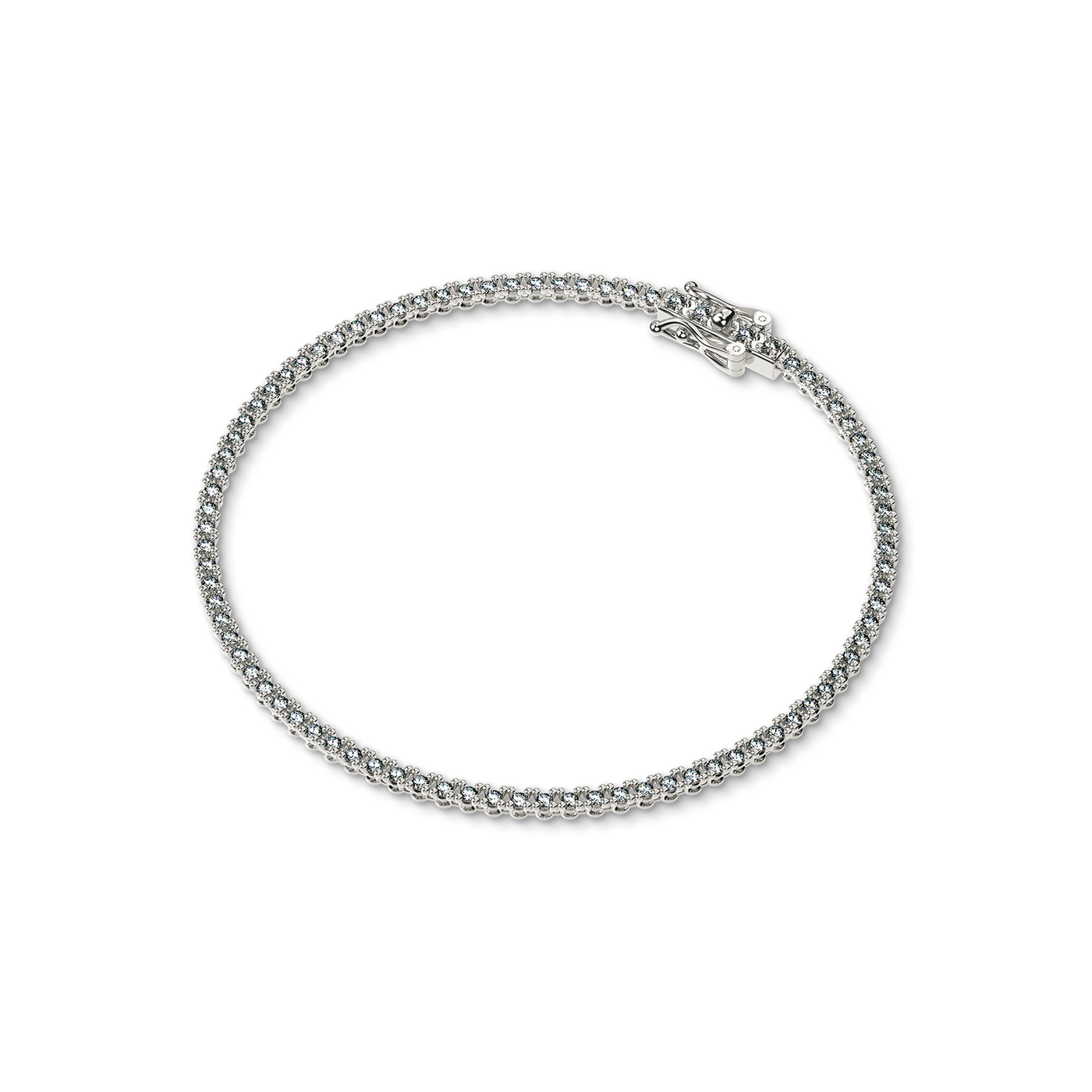 Bracelet tennis classique en diamant, 1,5 mm