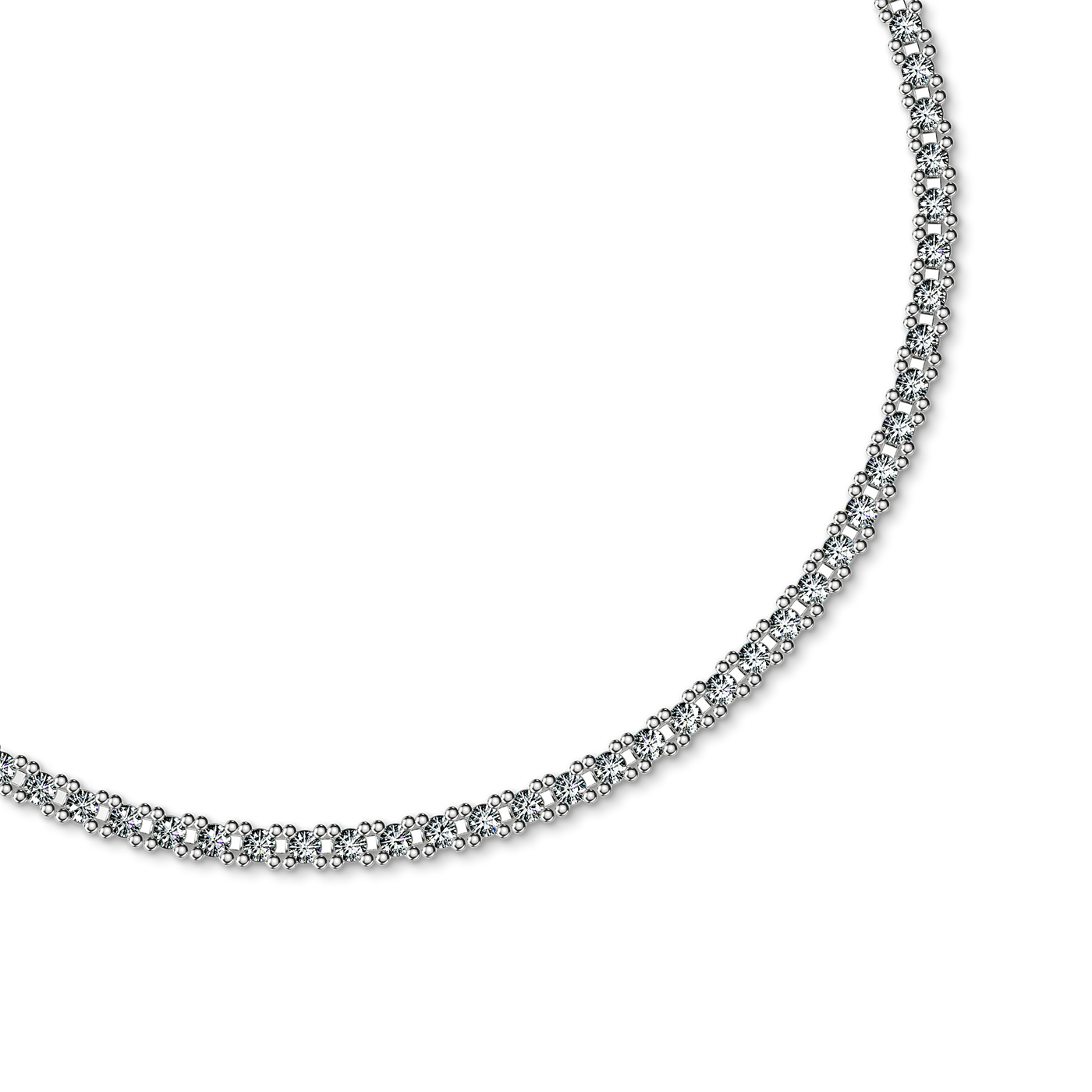 Klassisches Tennisarmband mit Diamanten, 1,5 mm