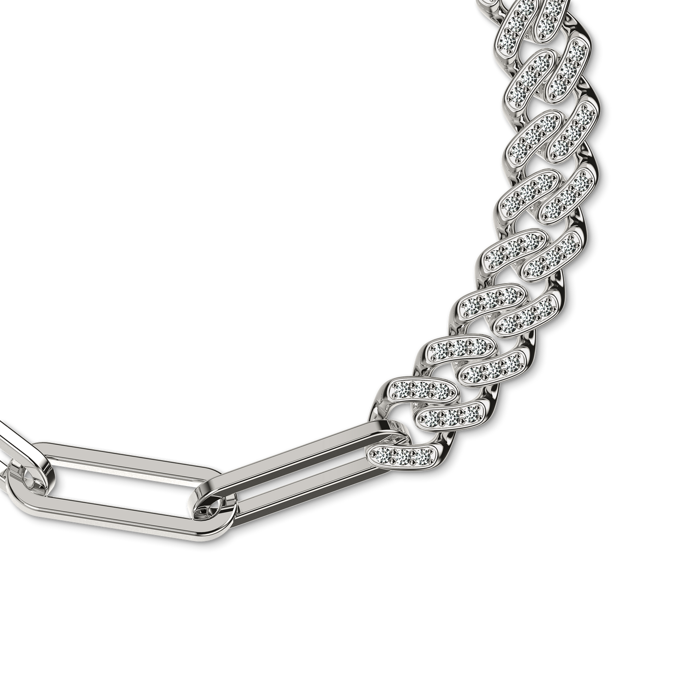Pulsera Fusion con múltiples cadenas y diamantes