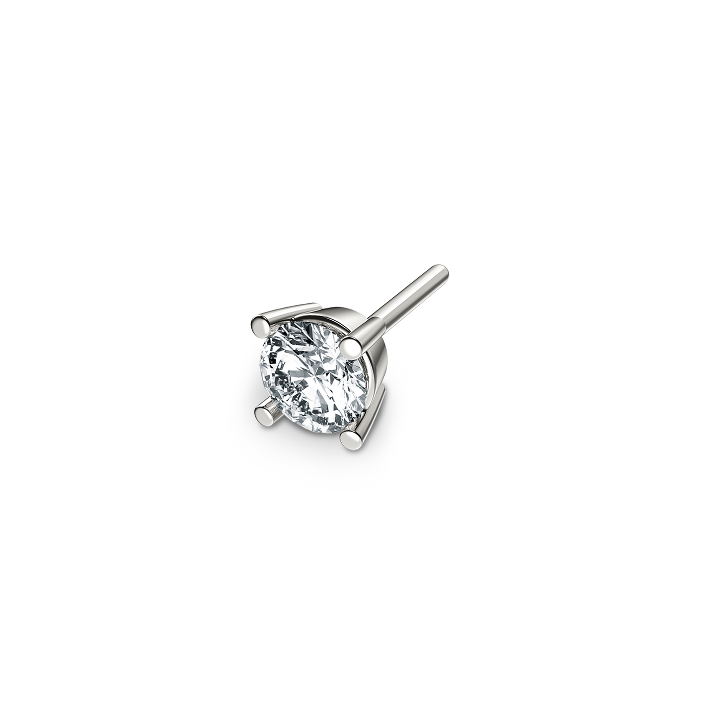Solitaire Diamond Stud Earrings, 0.4ct