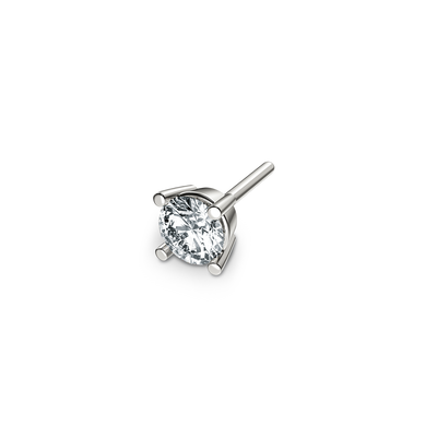 Solitaire Diamond Stud Earrings, 0.4ct