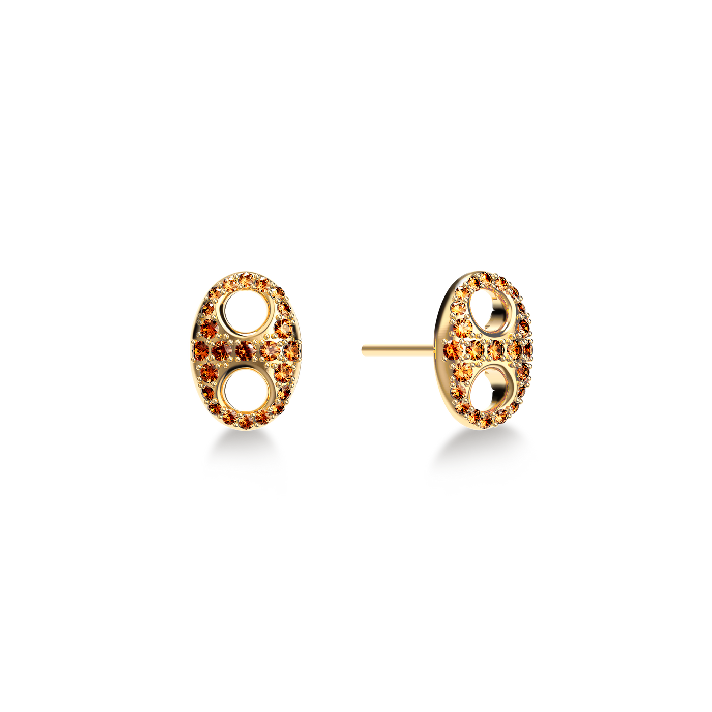 'Horsebit' Gemstone Stud Earirngs