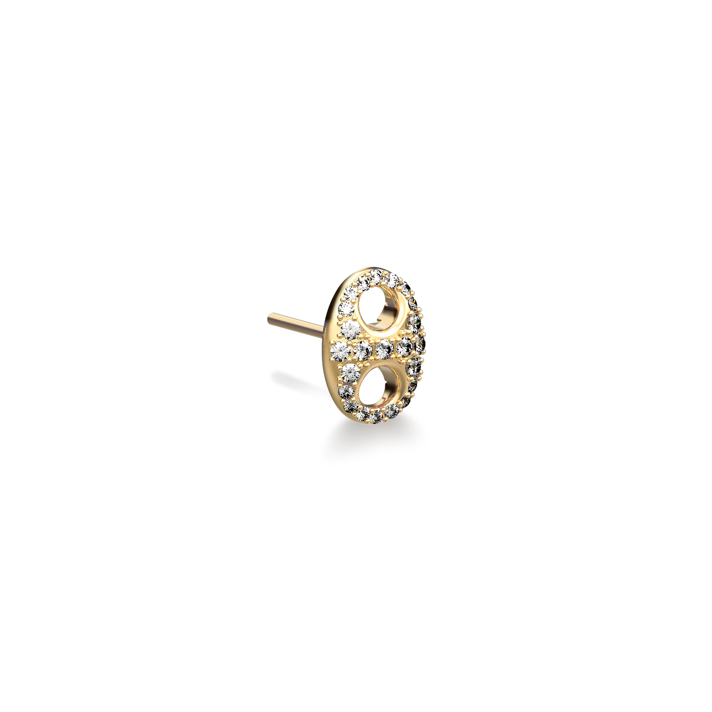 'Horsebit' Diamond Stud Earirngs