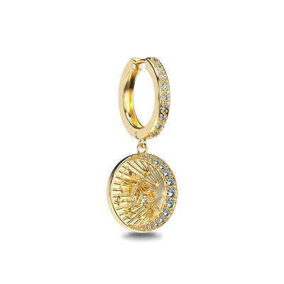 Artemis Zodiac Diamond Hoop Earrings