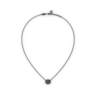 Mélange-Halskette mit Diamanten im Schütze-Design