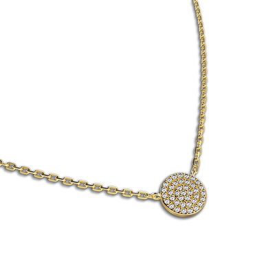Halskette mit zentrischem Diamant