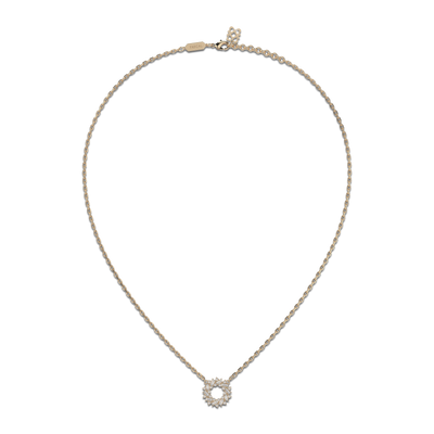 Cluster Baguettes Diamond Necklace