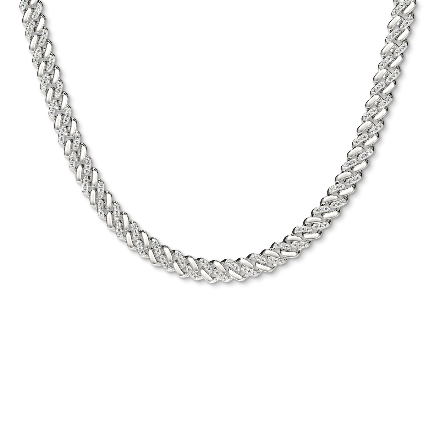 Classic Curb Chain Diamond Necklace