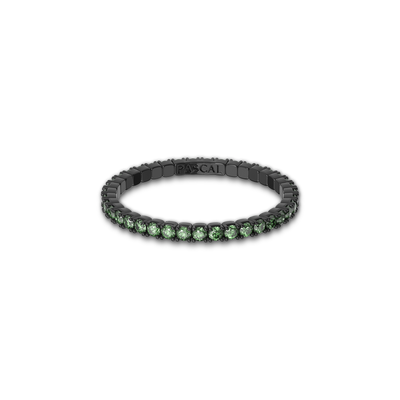 Classic Green Diamond Tennis Ring