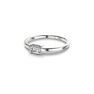 Solitaire Emerald Cut Diamond Ring