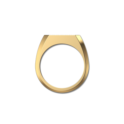 Octagonal Diamond Signet Ring