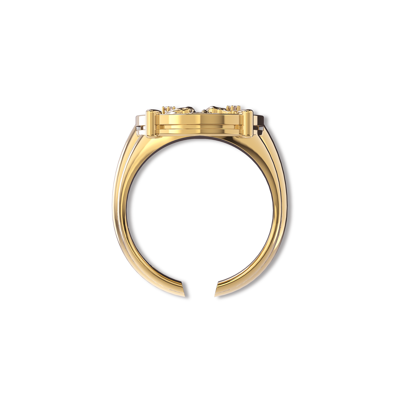 Gemini Agate Diamond Ring