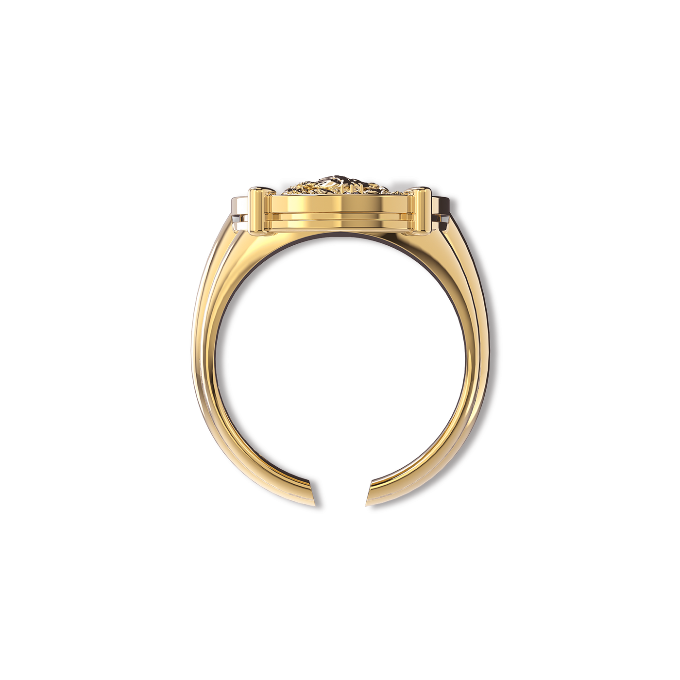 Cancer Agate Diamond Ring