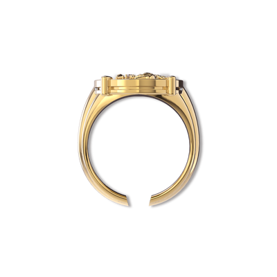 Scorpio Agate Diamond Ring