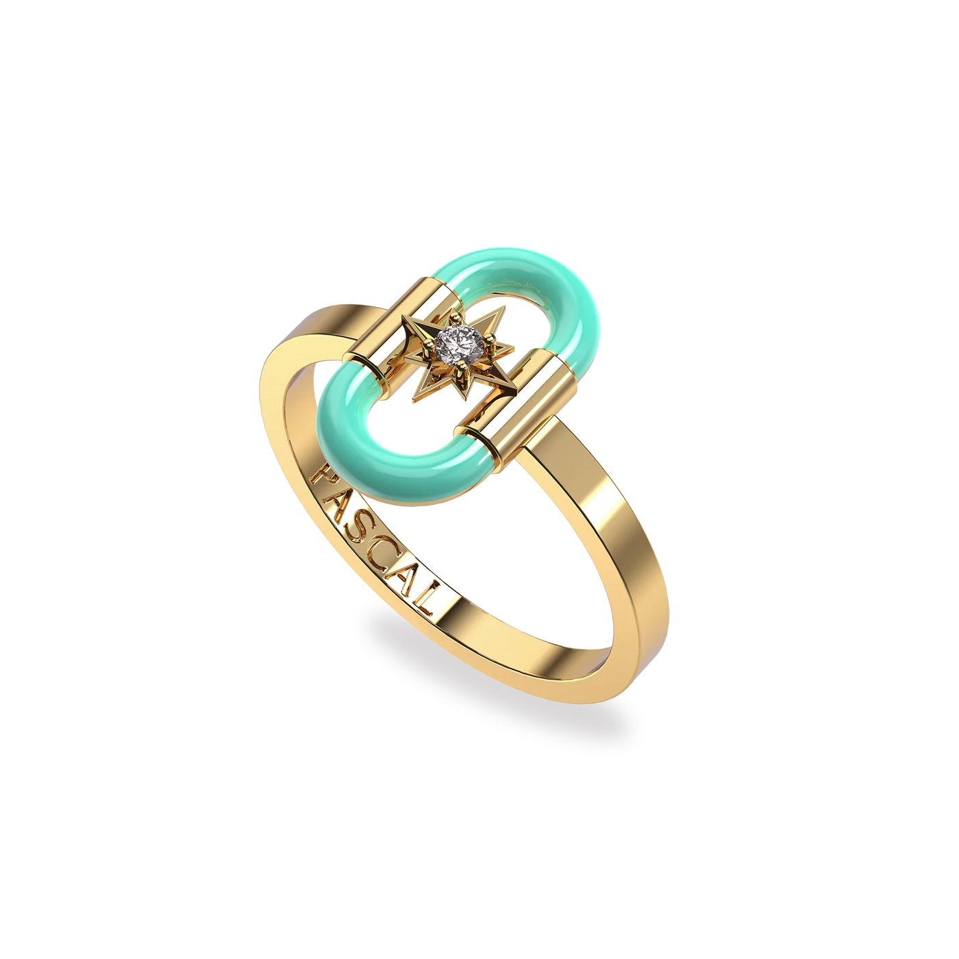 Anello smaltato Element Party con diamante