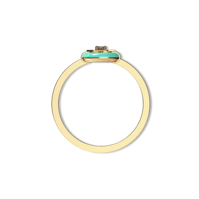 Anello smaltato Element Party con diamante