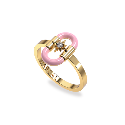 Element Party Diamant-Emaille-Ring